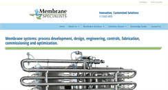 Desktop Screenshot of membranespecialists.com